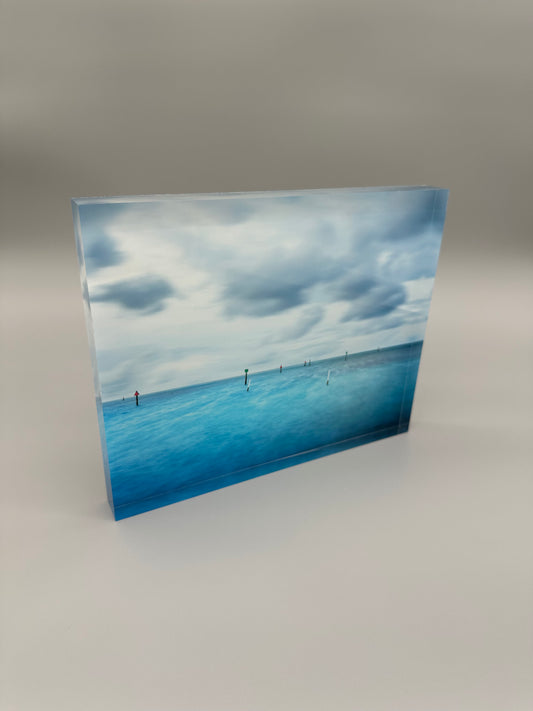 Art piece of the ocean and clouds