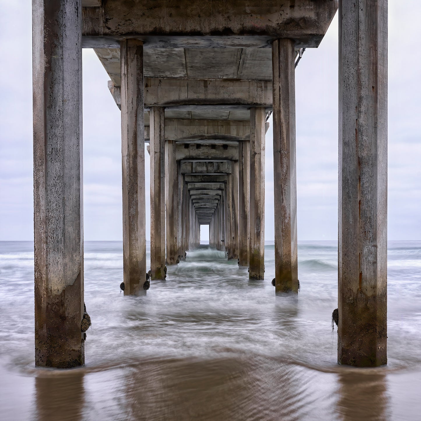 Dawn at Scripps Pier - Square Print