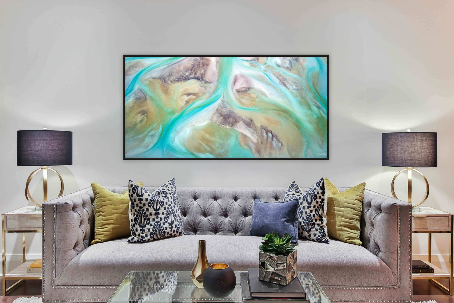 Aqua - Black Frame