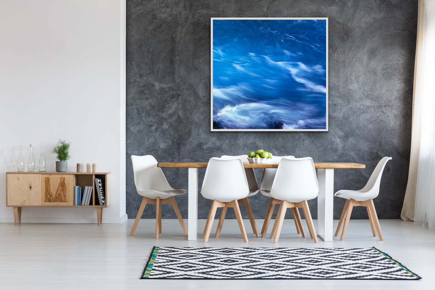 Blue Rush - White Frame 54 in