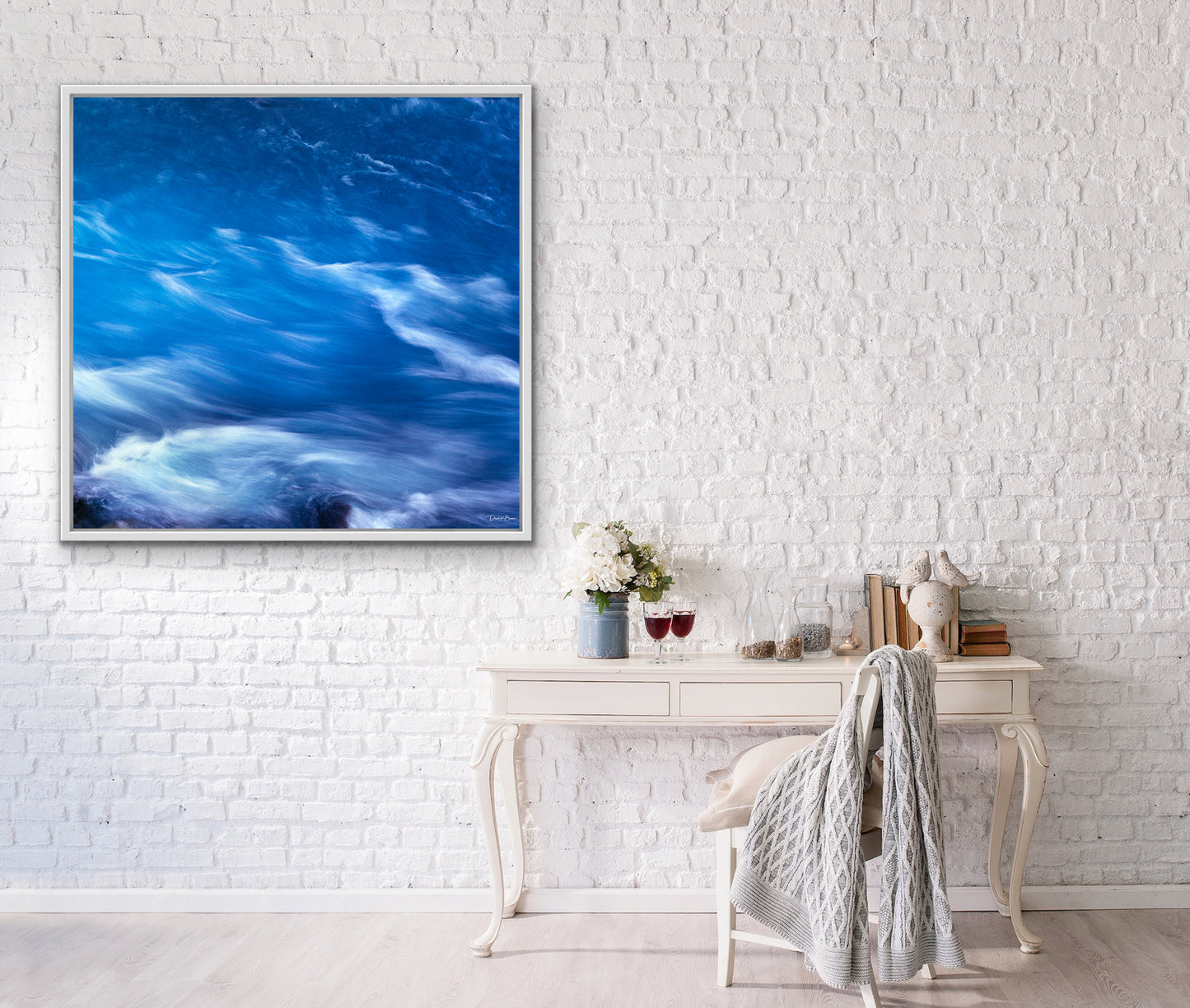 Blue Rush - White Frame