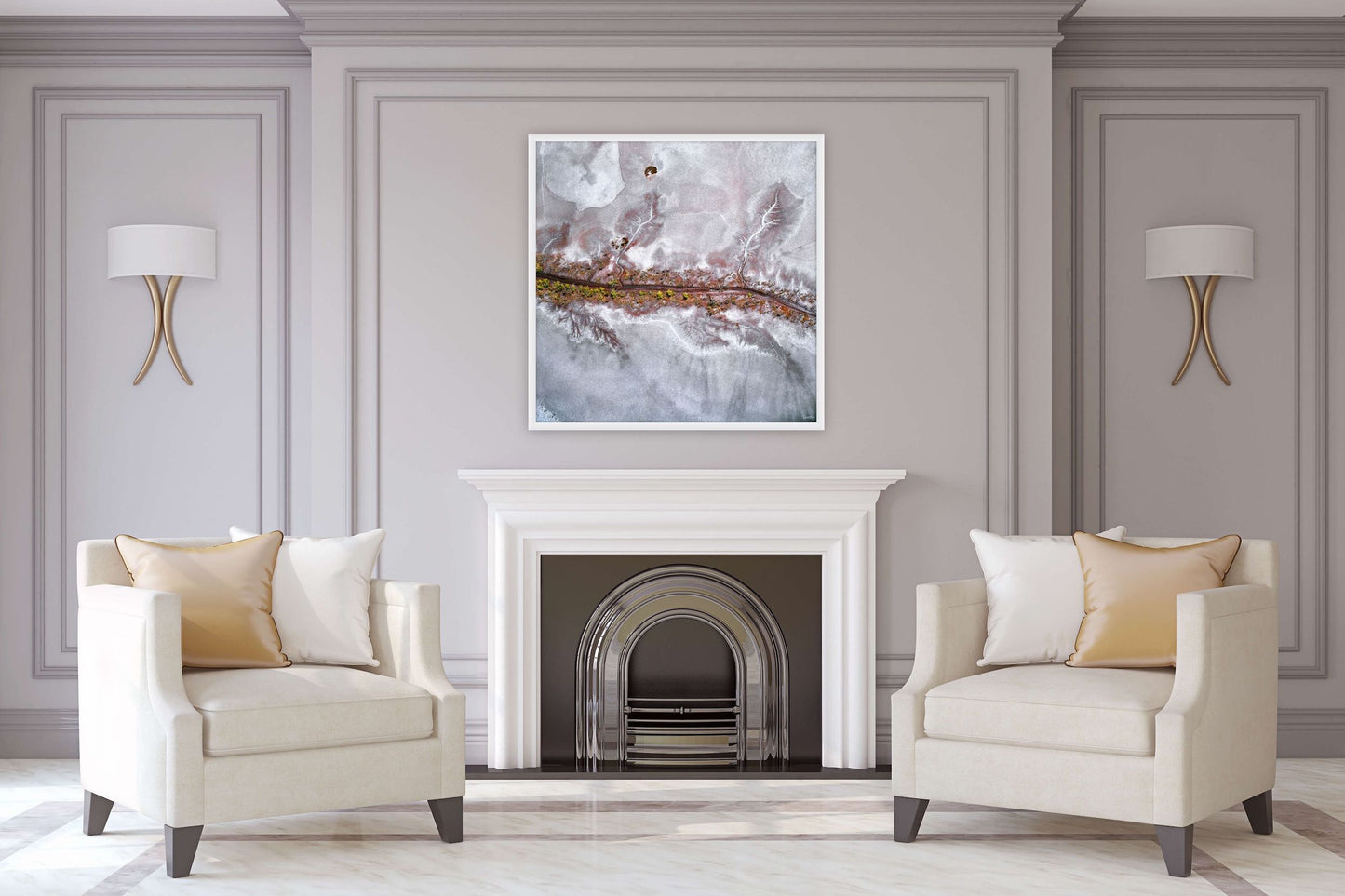 Branching Out - Thick White Frame