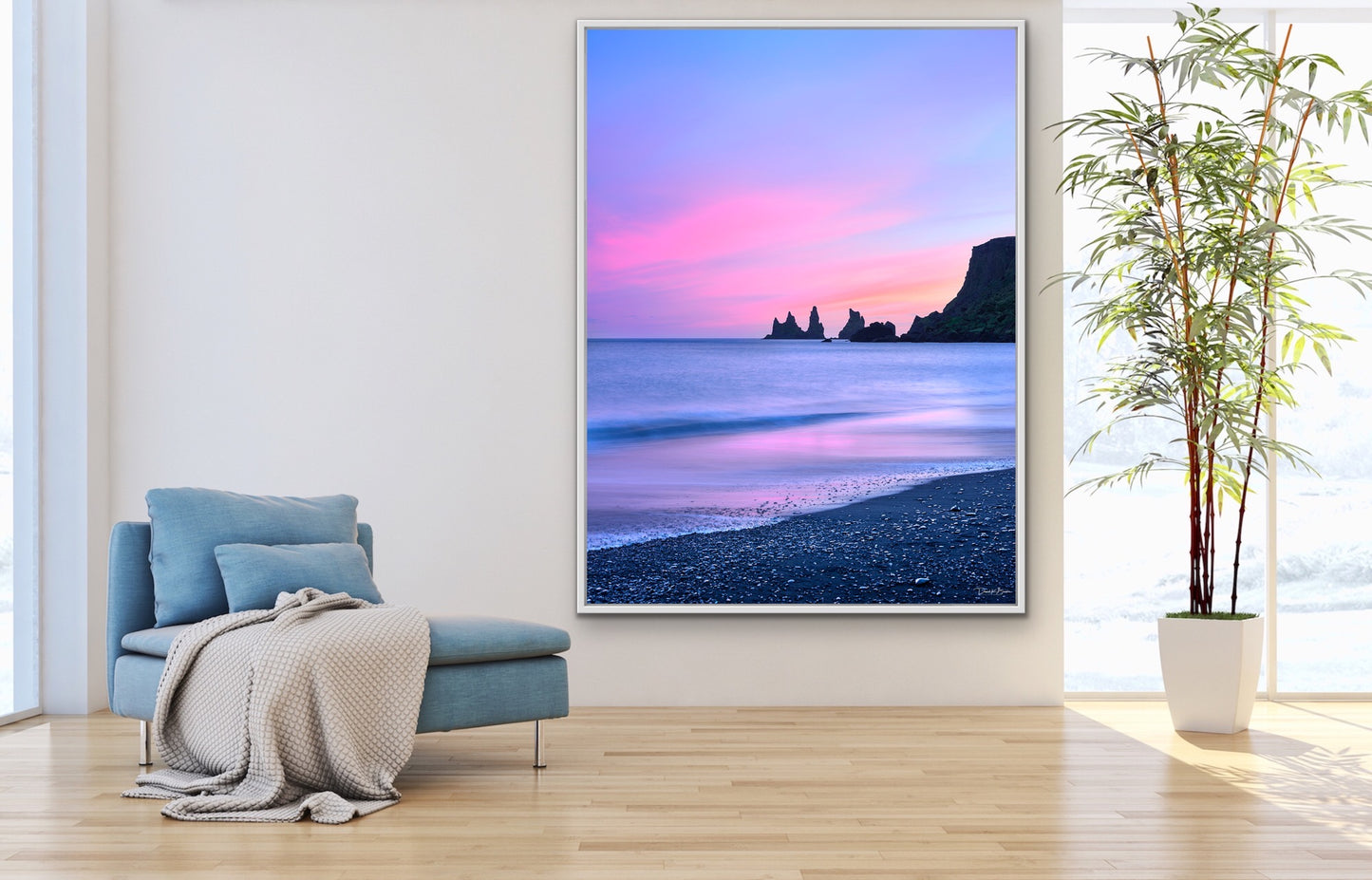 Iceland Sunset - White Frame
