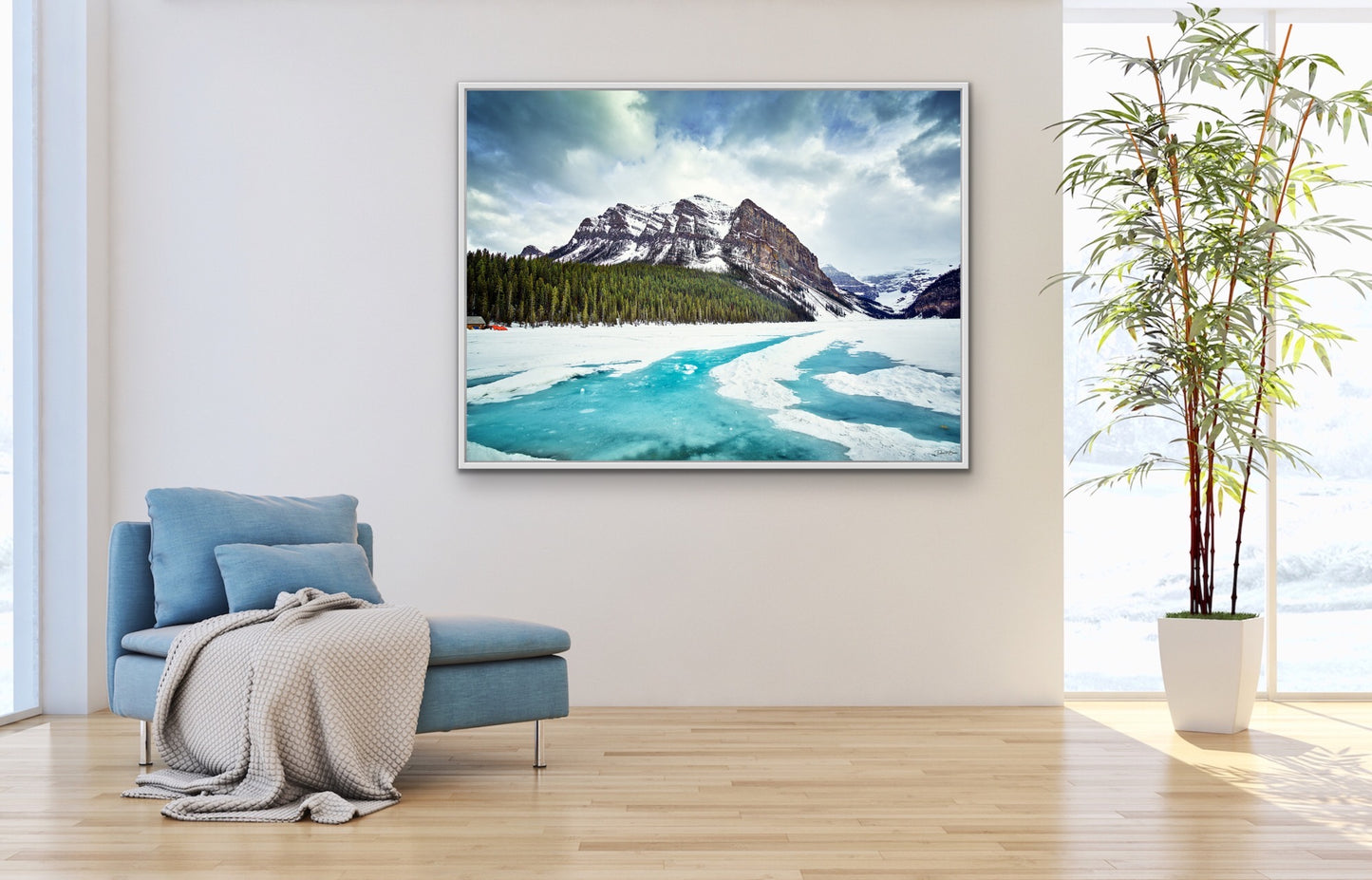 Lake Louise - White Frame 60 in