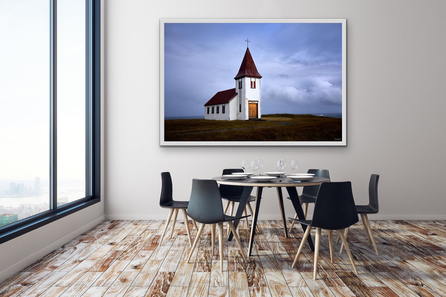 Let There Be Light - Thick White Frame