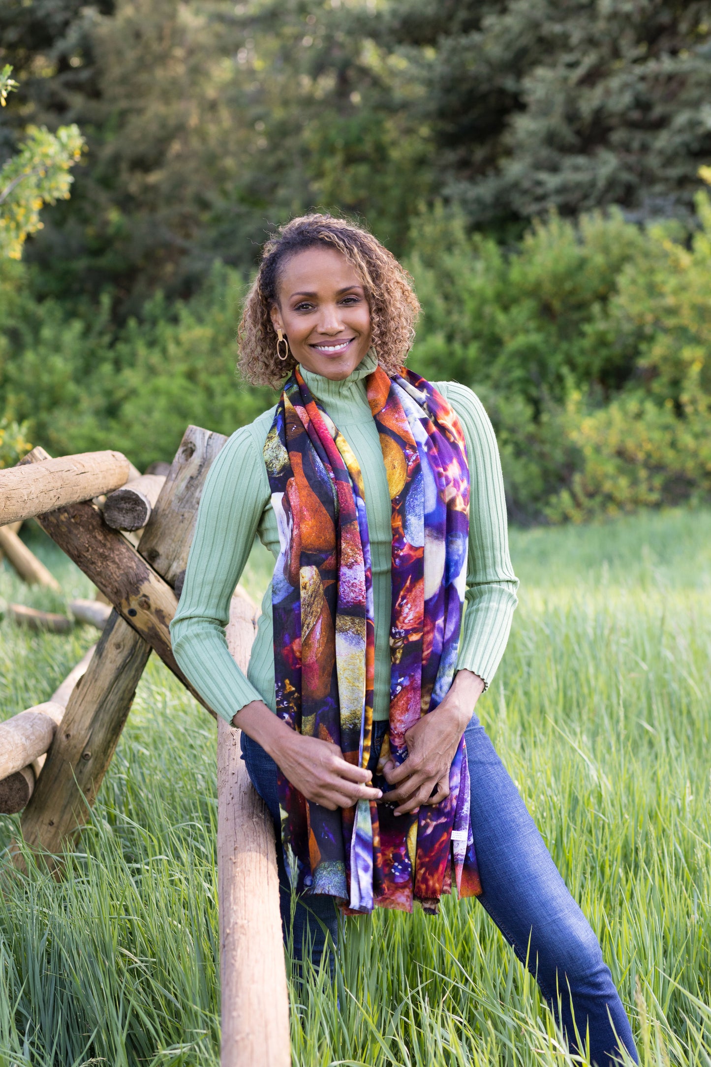 Rainbow Pebbles Scarf