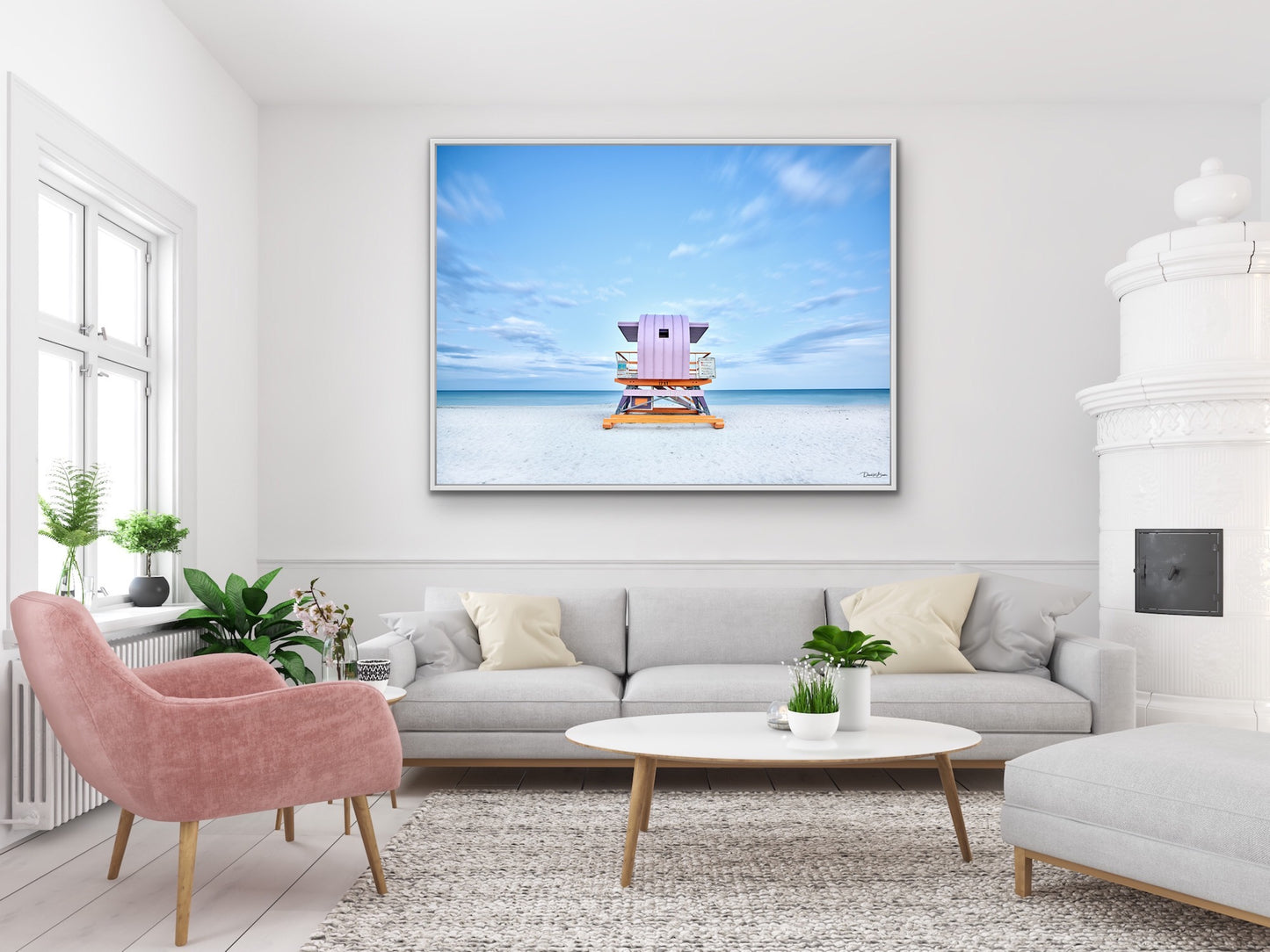 Miami Beach - White Frame