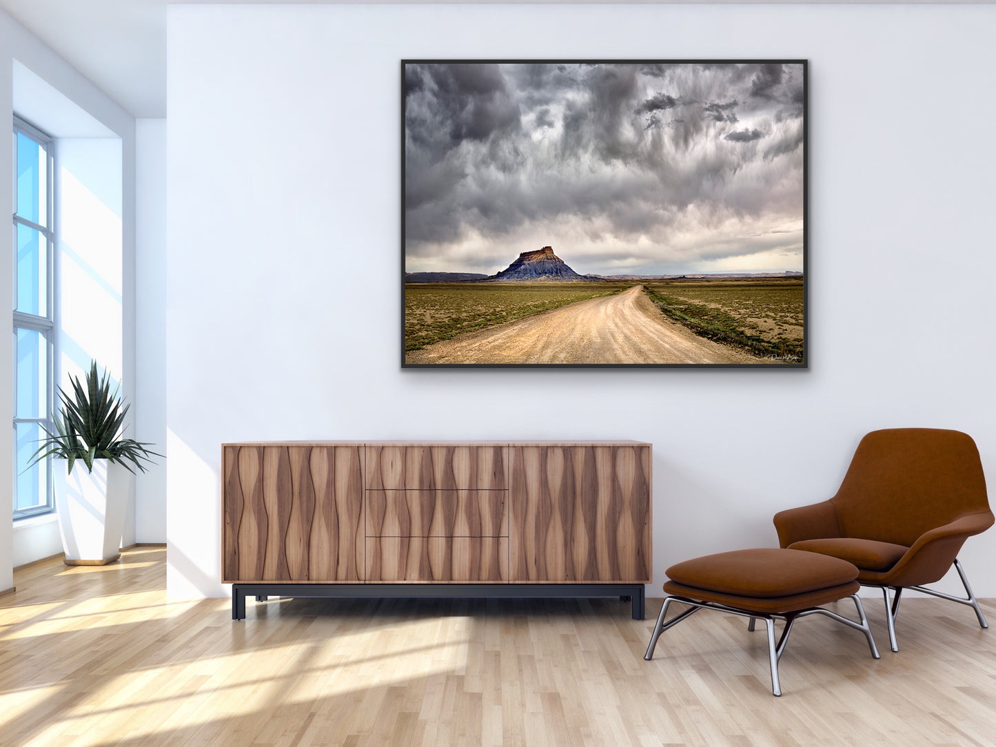 On a Dark Desert Highway - Black Frame