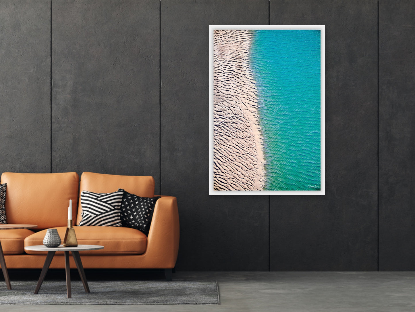 Ripples - White Frame 70 in