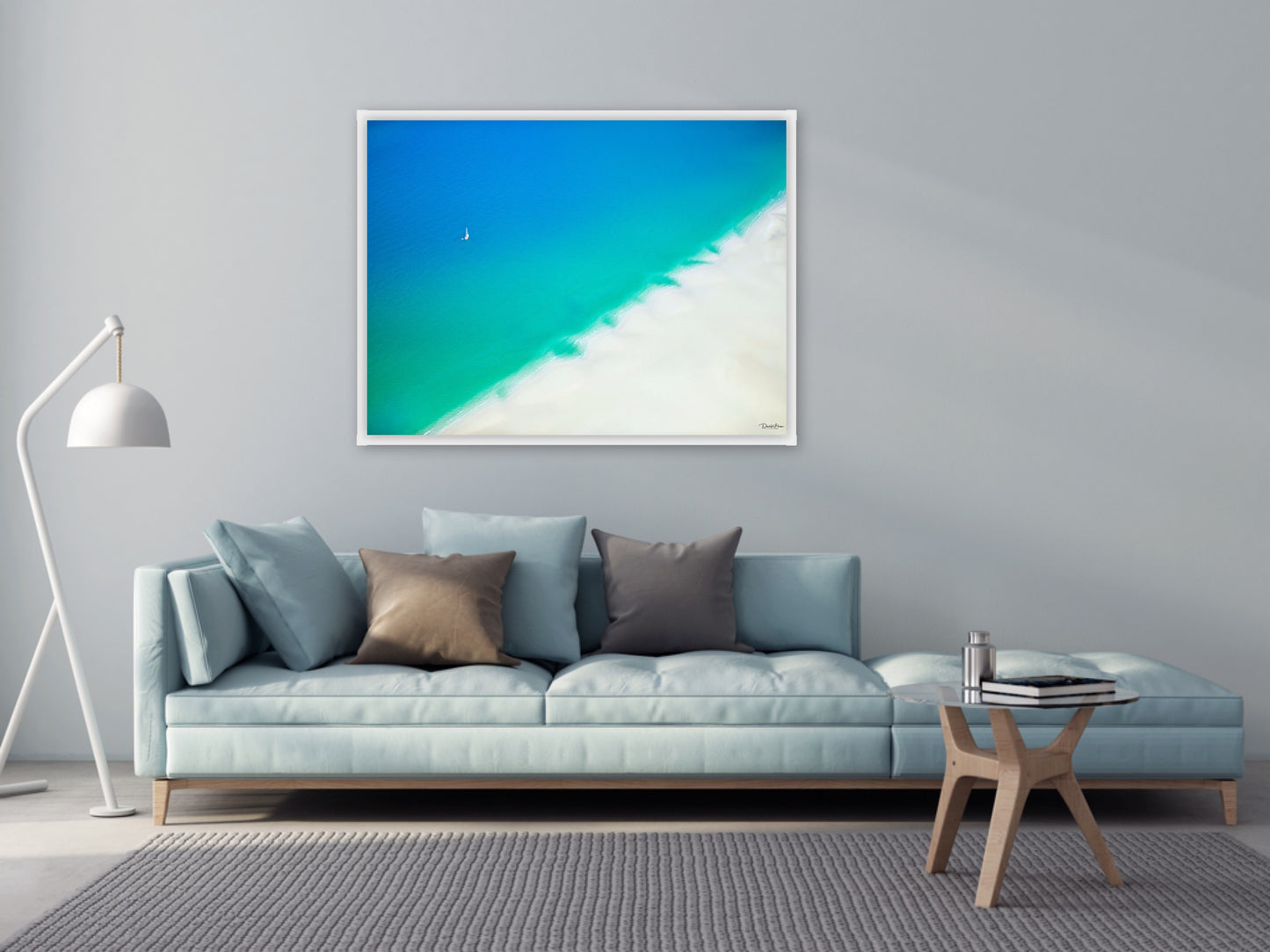 Sailing in Paradise - White Frame
