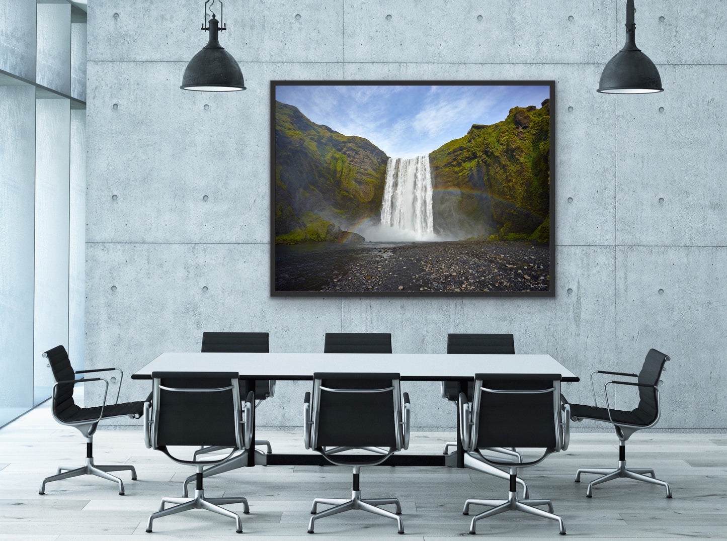 Skogafoss, Iceland - Black Frame
