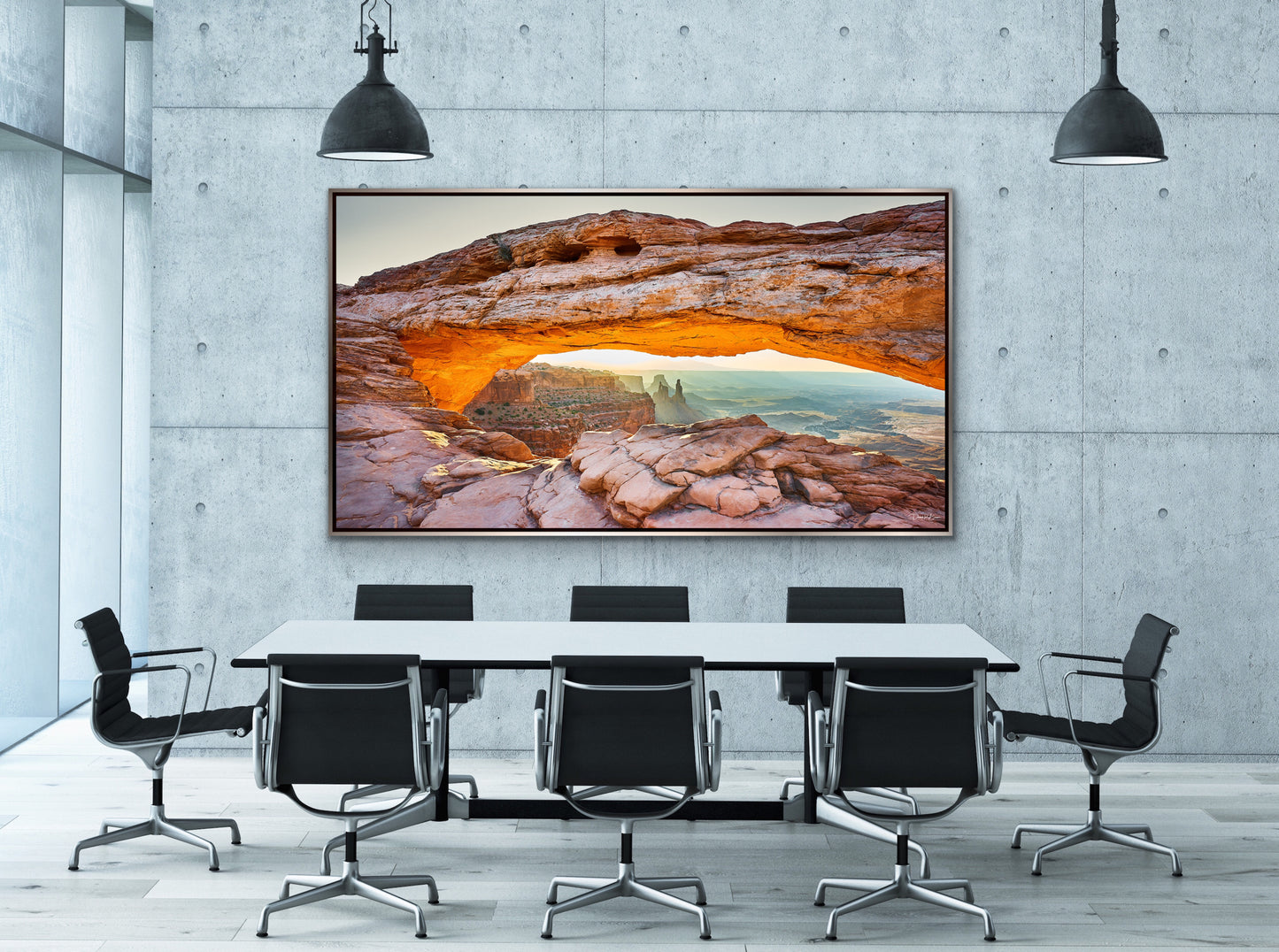 Sunrise at Mesa Arch - Gold Frame