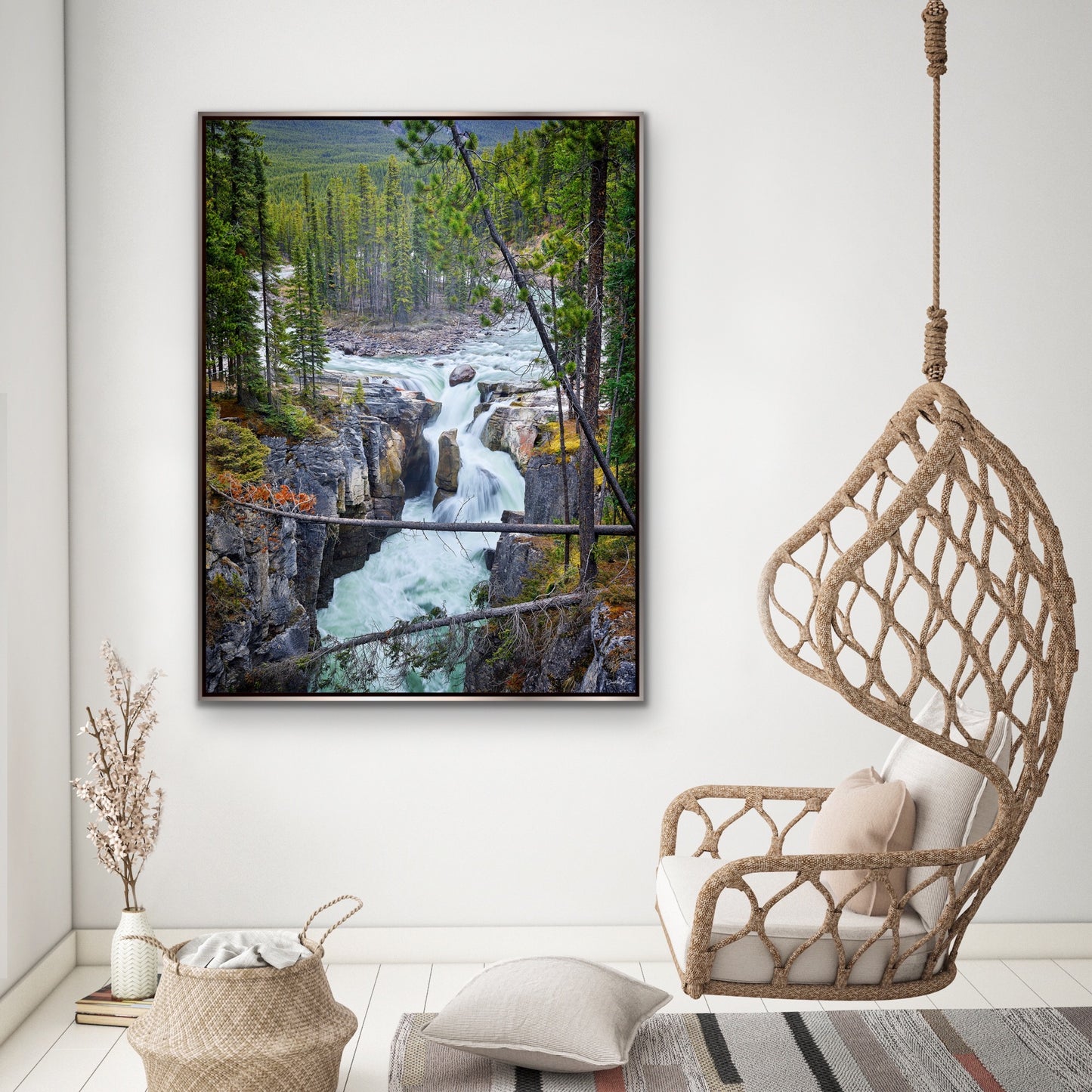 Sunwapta Falls - Silver Frame