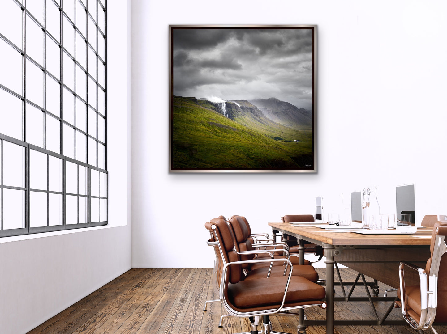 Upside Down Waterfall - Silver Frame