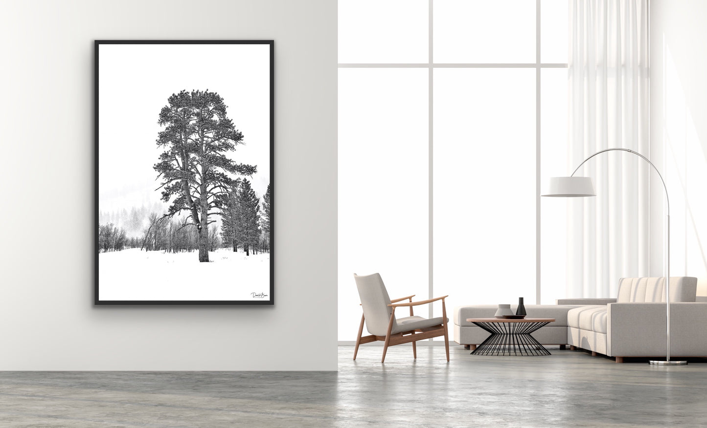 Winter Whiteout - Black Frame