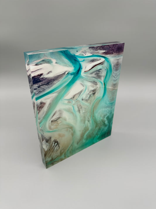 Ocean Tides Acrylic Block