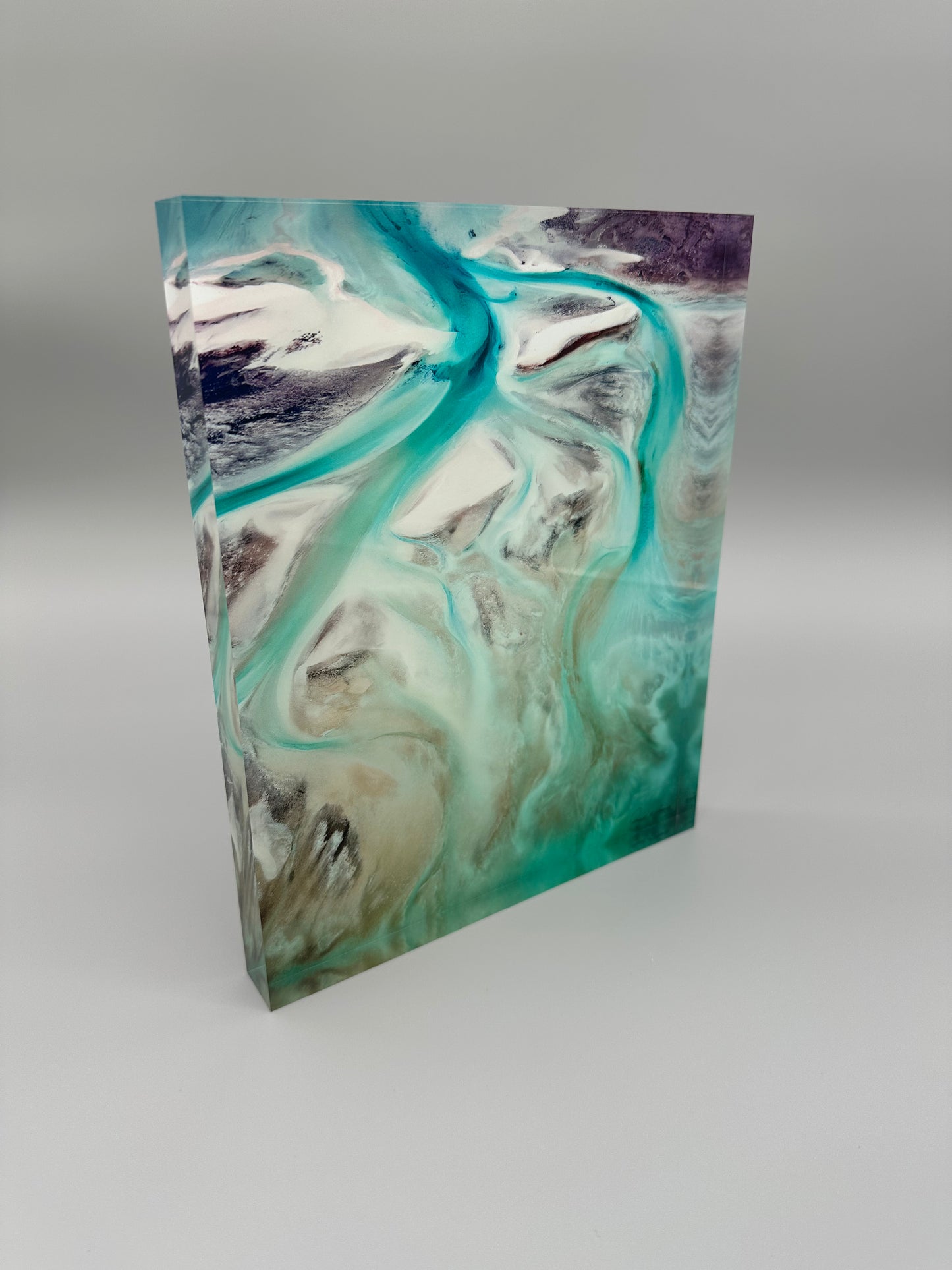 Ocean Tides Acrylic Block