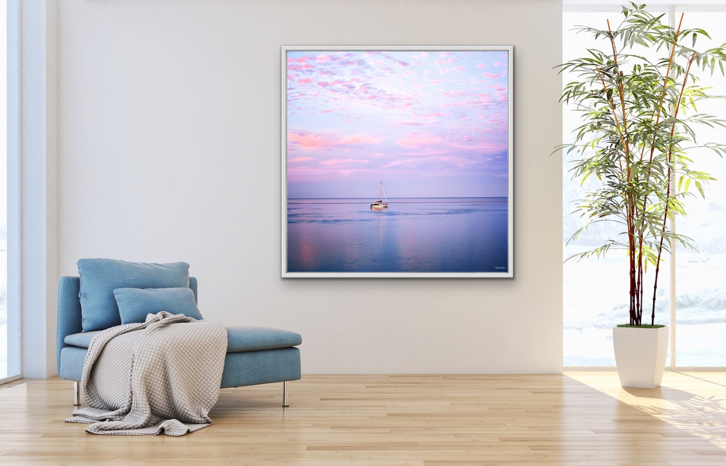 Evening in Paradise - White Frame