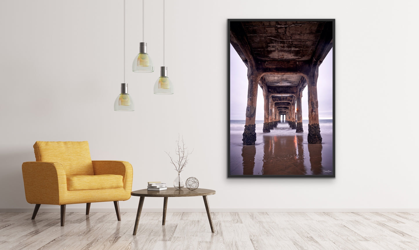 Manhattan Beach Pier - Black Frame