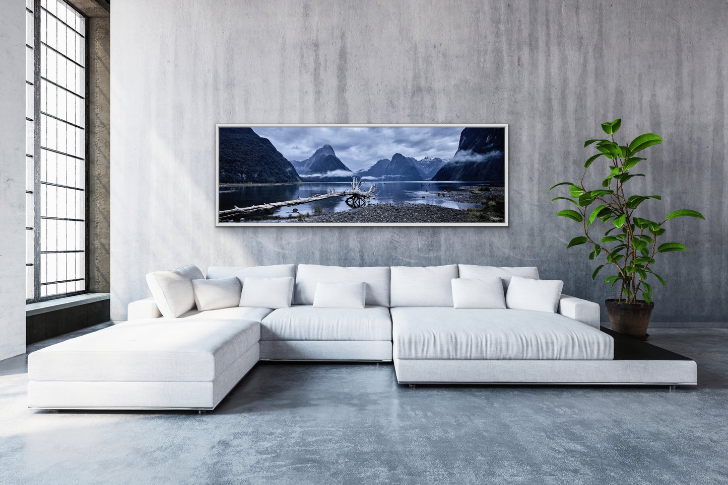 Milford Sound - White Frame
