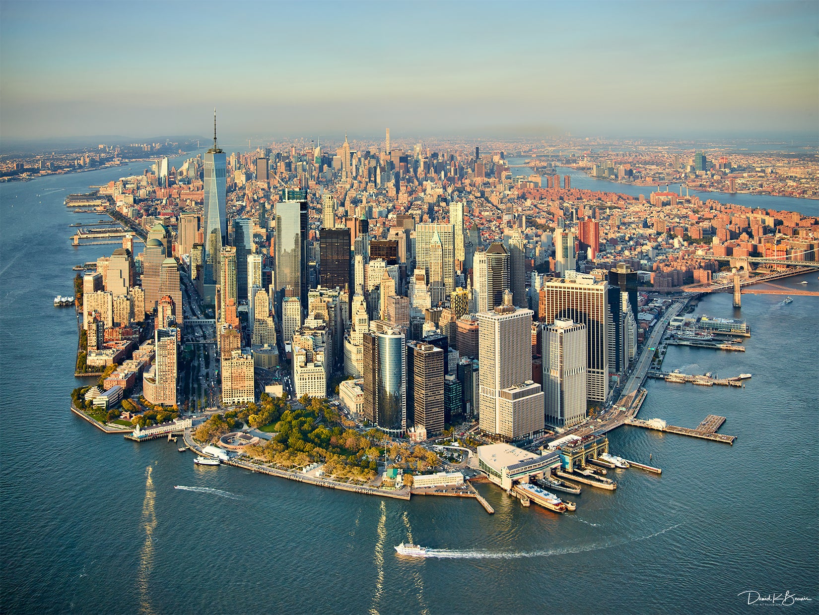 【週末セール】【3Dアート】NEW YORK - EAST  New York City from Above Print – David Beavis Fine Art