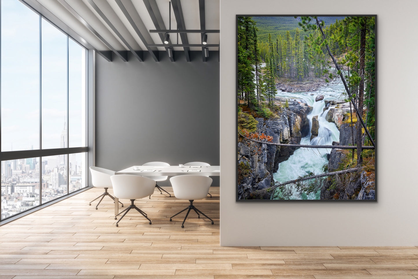 Sunwapta Falls - Black Frame