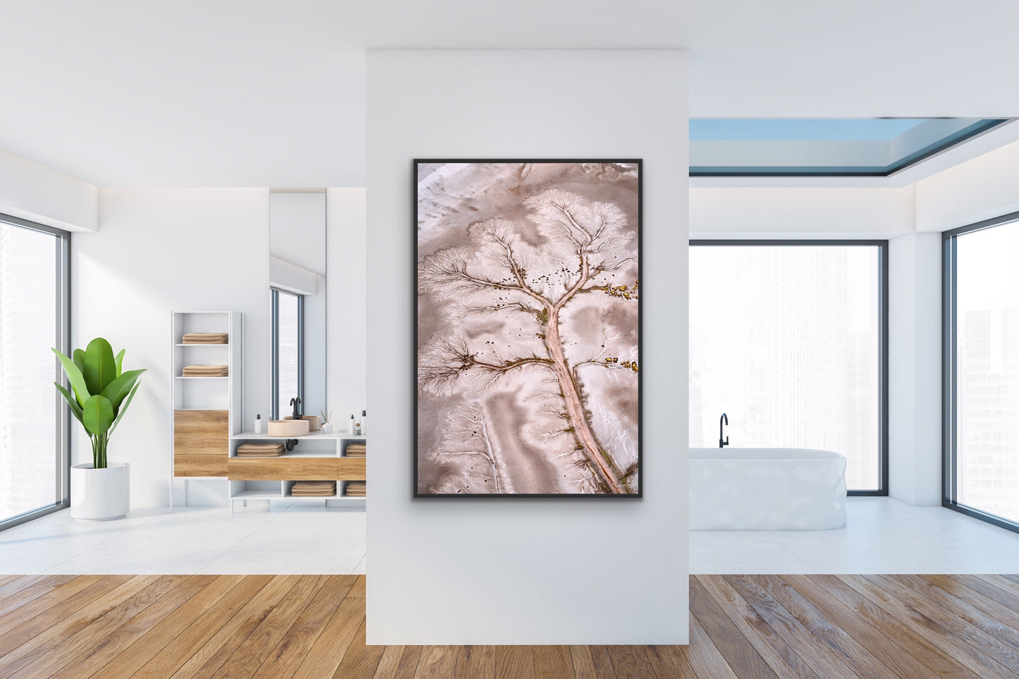 Tidal Tree Pattern - Black Frame