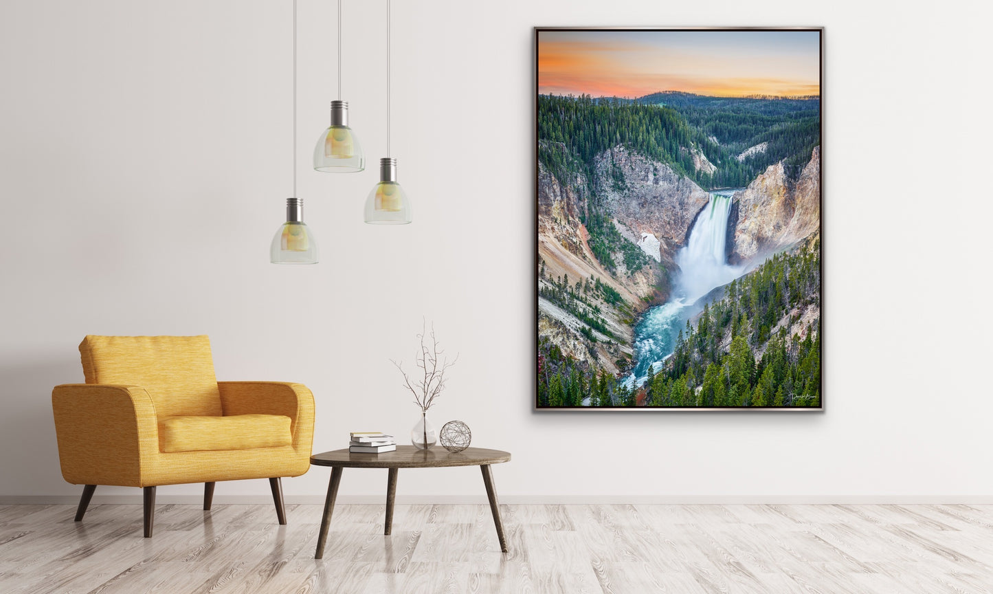 Yellowstone Falls - Silver Frame